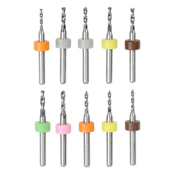 navestar 3.175mm Coated Pcb Milling Cutter Tool Set 10 Piece Circuit Board Engraving Bit Kit for Woodworking Trimming Power Tool