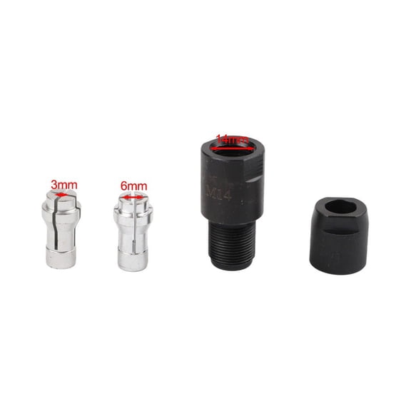 navestar 3mm 6mm Angle Grinder Modified Adapter To Straight Drill Chuck 10mm 14mm Thread High Carbon Steel Collet for Grinding Polishing 14mm