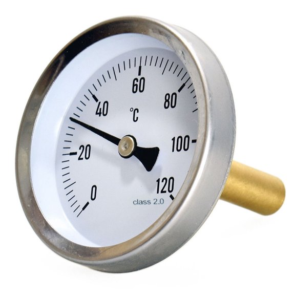 navestar Bimetal Thermometer Stainless Steel Shell Brass Sleeve for Central Heating Systems for Grills Bbqs Measuring The Temperature