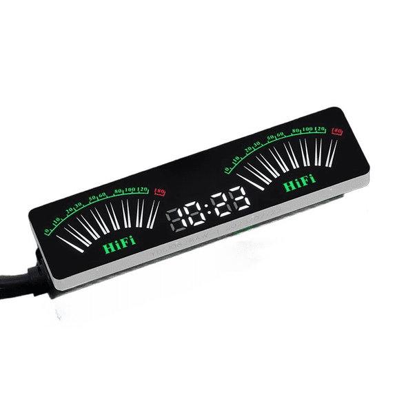 navestar Music for Spectrum Level Indicator Usb Powered Led Vu Meter with Time Display