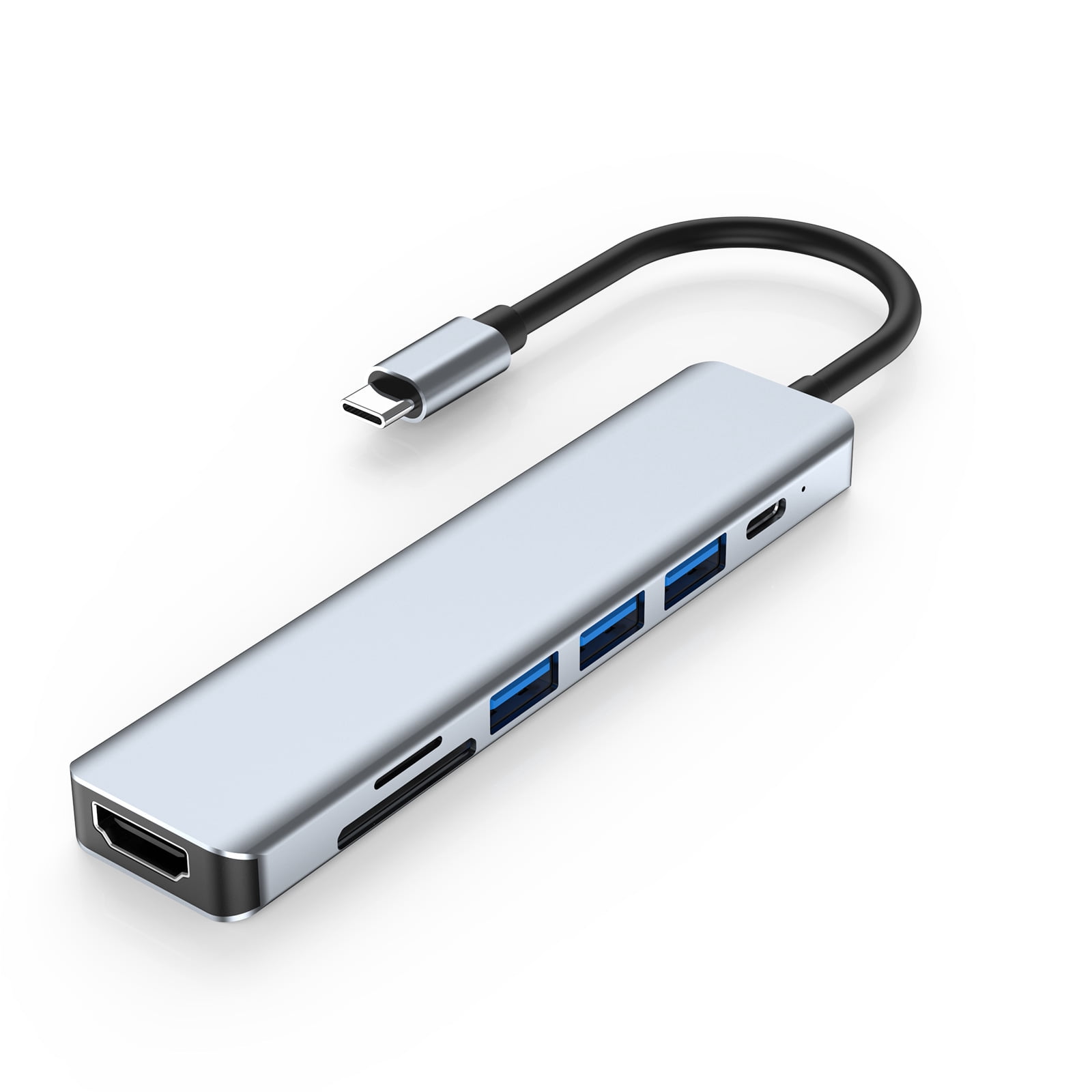 navor 7-in-1 USB C Hub, USB Type-C Adapter with 4K HDMI, 3 USB 3.0 Ports, 100W PD, SD/TF Slot, Compatible for MacBook Pro (2017-20)/ Air (2018-20), Thunderbolt 3/4 and More Type-C Devices
