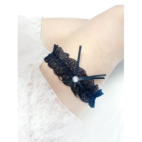 navy Garter Belt for Bride Wedding Garter Lace Bridal Garter Party Leg Thigh Garters for Women