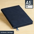 thumbnail image 1 of navy blue Business Notebook for Men, A5 Journal Notebook, Dual-Sided Writing Paper Notebook Travel Journal for Teens, 200 Pages Leather Journal for Writing, Work, Meetings, 1 of 5
