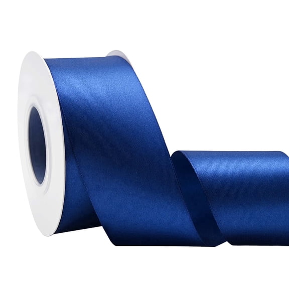 Navy Blue Double Face Ribbon 2 Inch 25 Yards