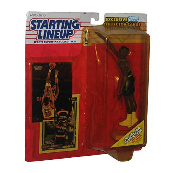 NBA Basketball Starting Lineup Dikembe Mutombo Nuggets Figure (1993) w/ Cards
