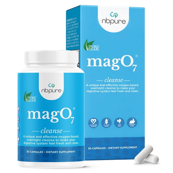 NBPure MagO7 Oxygenated Magnesium Colon Cleanse and Detox, 30 Capsules