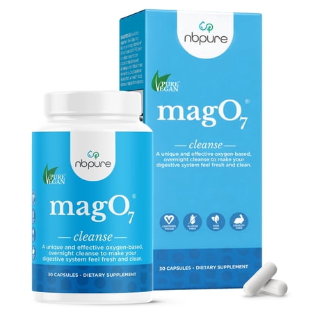 nbpure MagO7 Oxygenated Magnesium Colon Cleanse and Detox, 30 Capsules