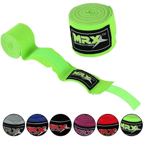  Boxing Hand Wraps 100% Cotton Multi Colors Great for MMA Boxing Muay Thai Kick Boxing Training Wris Support Wraps 180 Inches Length Green