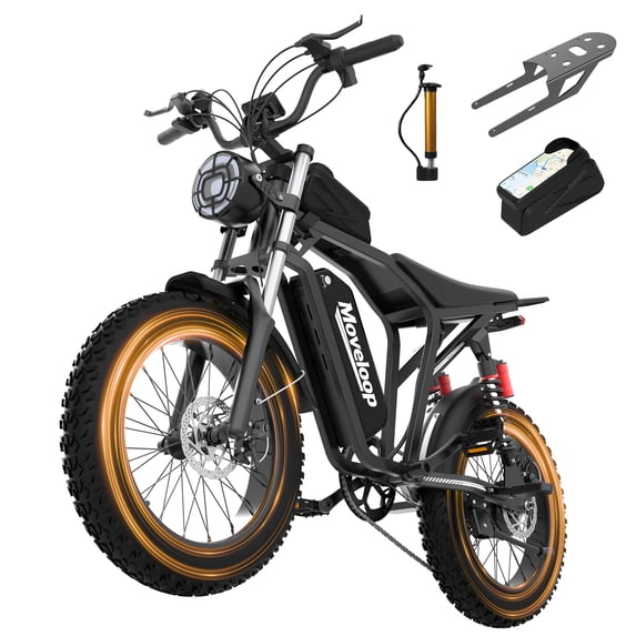 Electric Bike for Adults Rated Power 750W, 48V 15.6Ah Removable Battery, 30-70 Miles Range, 20" Fat Tire,rear rack, UL2849
