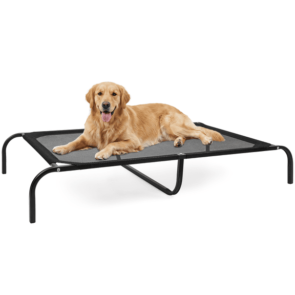 Cshidworld Elevated Cooling Dog Bed for Large Dogs, 50'' Pet Cot, Breathable Teslin Mesh, Steel Frame Holds up to 170 lbs, Indoor & Outdoor Use