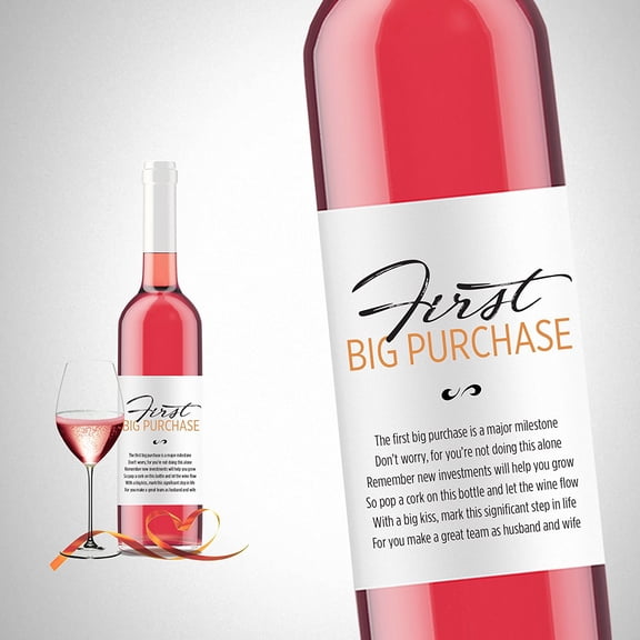 &nbsp;First Big Purchase WINE LABEL FOR GIFTS!