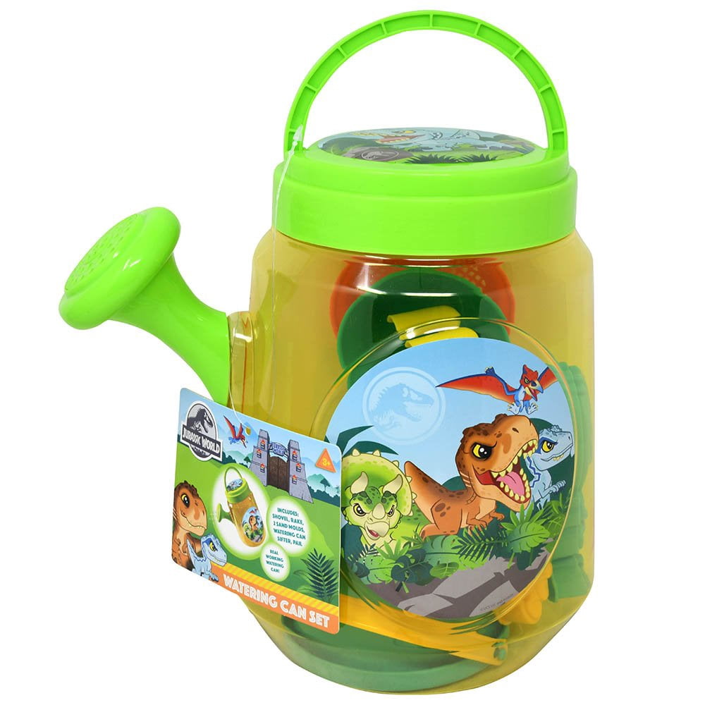 &nbsp;Jurassic 6pcs Clear Beach Watering Can with a flower spout.