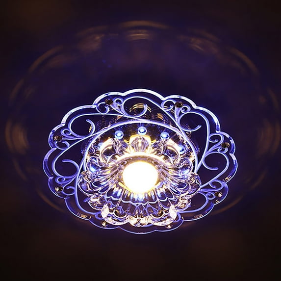  LED Crystal Chandelier Modern Crystal Ceiling Light Flush Mount Ceiling Chandeliers for Dining Room Hallway Bedroom Closet