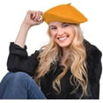thumbnail image 1 of Parquet Solid Color French Beret Hat. Classic French, Casual and Chic Lightweight Cap for Women, 1 of 1