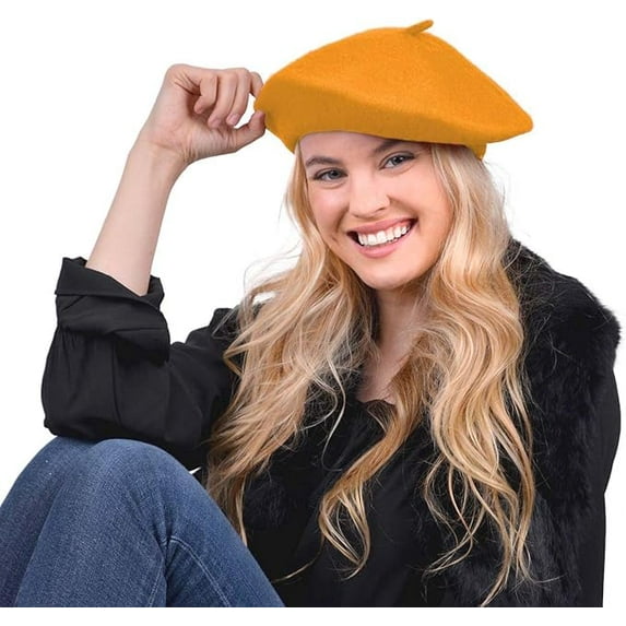 Parquet Solid Color French Beret Hat. Classic French, Casual and Chic Lightweight Cap for Women