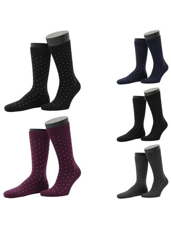 Men's 5-pairs Cotton Cool Funky Colorful Patterned Fashion Polka Dot Comes w/ GIFT BOX