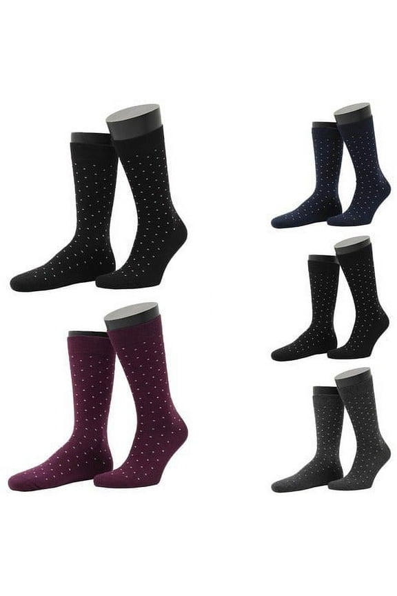 Men's 5-pairs Cotton Cool Funky Colorful Patterned Fashion Polka Dot Comes w/ GIFT BOX