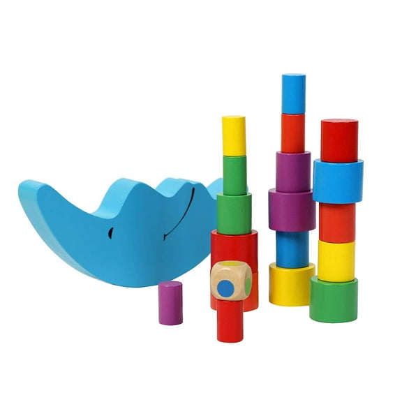 &nbsp;Moon Equilibrium Game Wooden Stacking Blocks Balancing Game Sorting Toy Building Early Brain Development