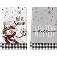 thumbnail image 1 of &nbsp;SOME THING Buffalo Plaid Snowman Let It Snow Winter Kitchen Towels Dish Towels, 18x26 Inch Daily Seasonal Christmas Decoration Hand Towels Set of 2, 1 of 6