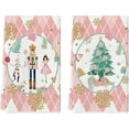 thumbnail image 1 of &nbsp;SOME THING Pink Nutcrackers Tree Christmas Kitchen Towels Dish Towels, 18x26 Inch Seasonal Winter Xmas Decoration Hand Towels Set of 2, 1 of 6