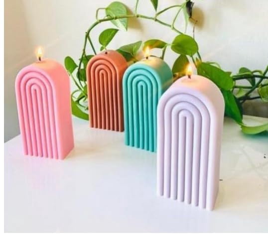 &nbsp;U Shape Candle Mold Silicone Mould for Candle Making, DIY Home Decore Candle Mold, Set of 1