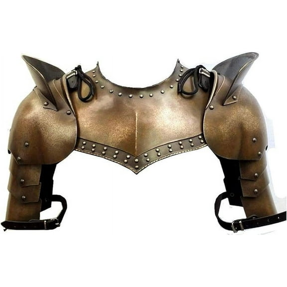 Warrior Pauldrons, Shoulder Armor, Gorget LARP, Medieval, Cosplay, Knight LARP