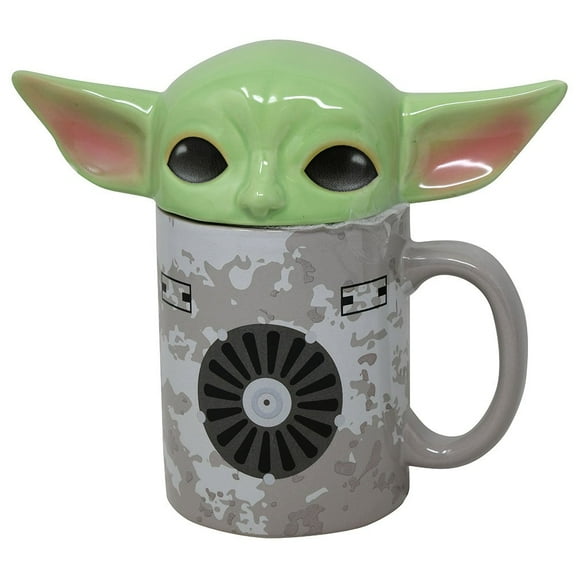 Wars The Child 17oz Ceramic Covered Mug with Figural Lid- BABY YODA