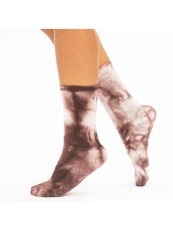 Women and Men's Tie-dye Graffiti Cotton Winter Casual Sock Set, Soft Crew Dress Sock (1Pair)