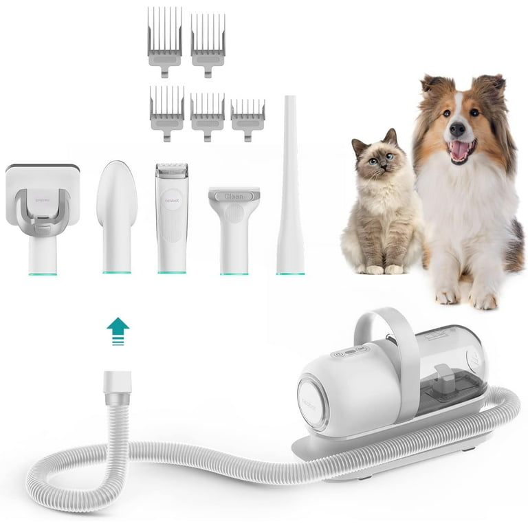 neabot P1 Pro Pet Grooming Kit & Vacuum Suction 99% Pet Hair, Professional  Grooming Clippers with 5 Proven Grooming Tools for Dogs Cats and Other