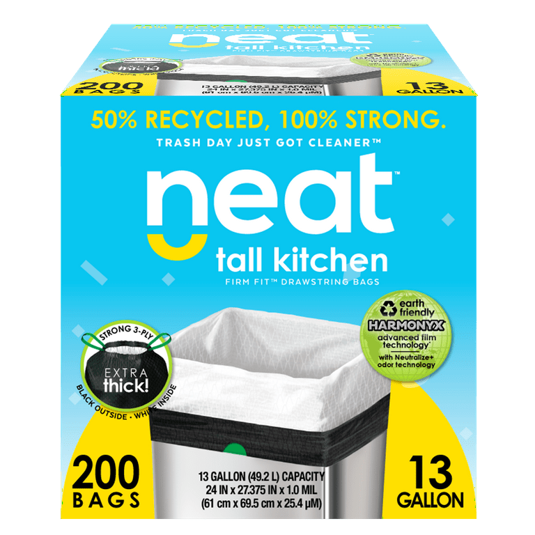 https://i5.walmartimages.com/seo/neat-13-Gallon-Drawstring-Trash-Bags-Mega-200-Count-Triple-Ply-Fortified-Eco-Friendly-50-Recycled-Material-Neutralize-Odor-Technology-Reversible-Blac_4a67ebe9-1e47-4db1-a725-6e3a9eb27f16.59bc29a654f3c225916396731dfed2af.png?odnHeight=768&odnWidth=768&odnBg=FFFFFF