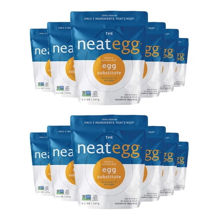 neat - Plant Based - Egg Mix (4.5 oz.) (Pack of 12) - Non-GMO, Gluten-Free, Soy Free, Egg Substitute Mix