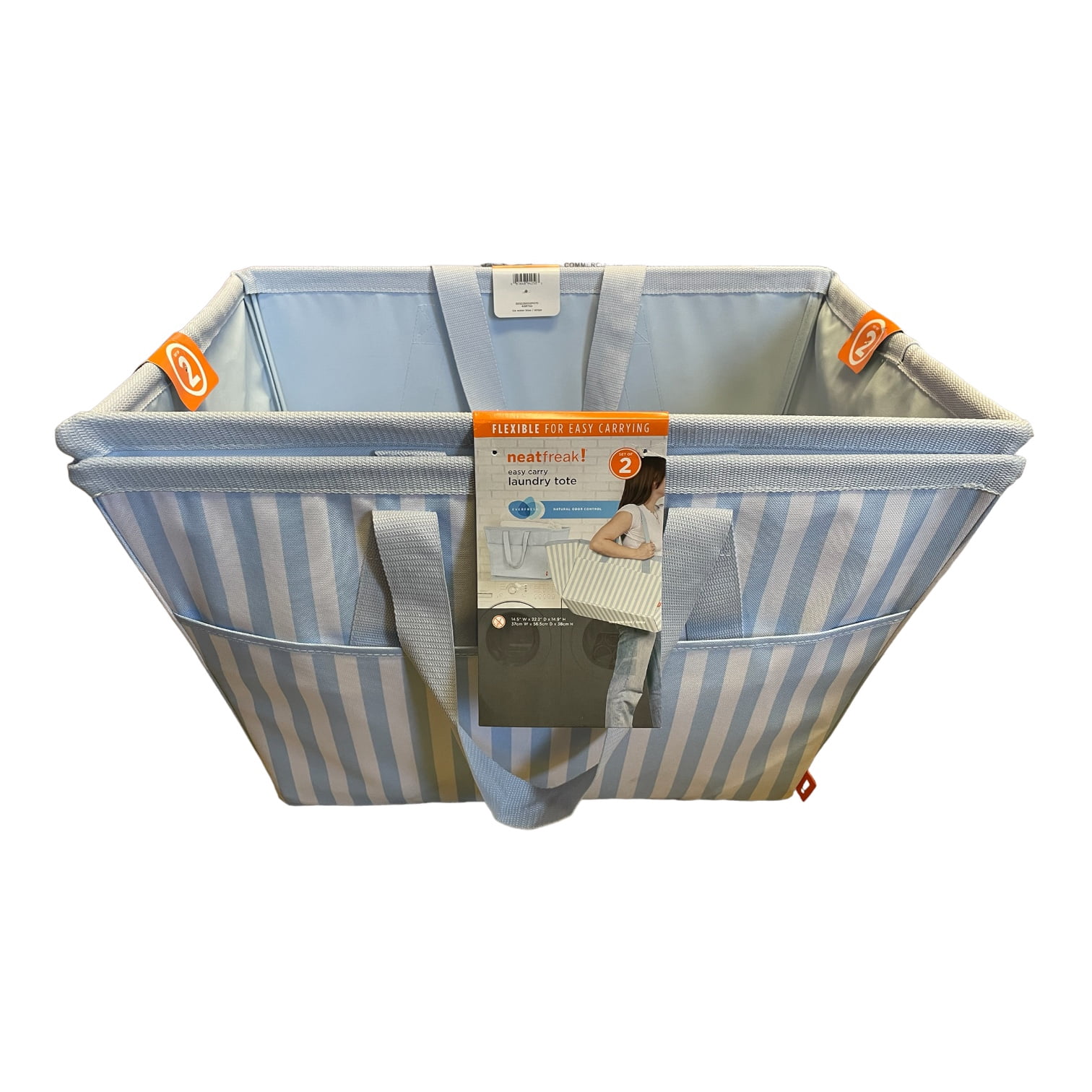neatfreak! 2 Pk Easy Carry Flexible Laundry Tote, 14.5