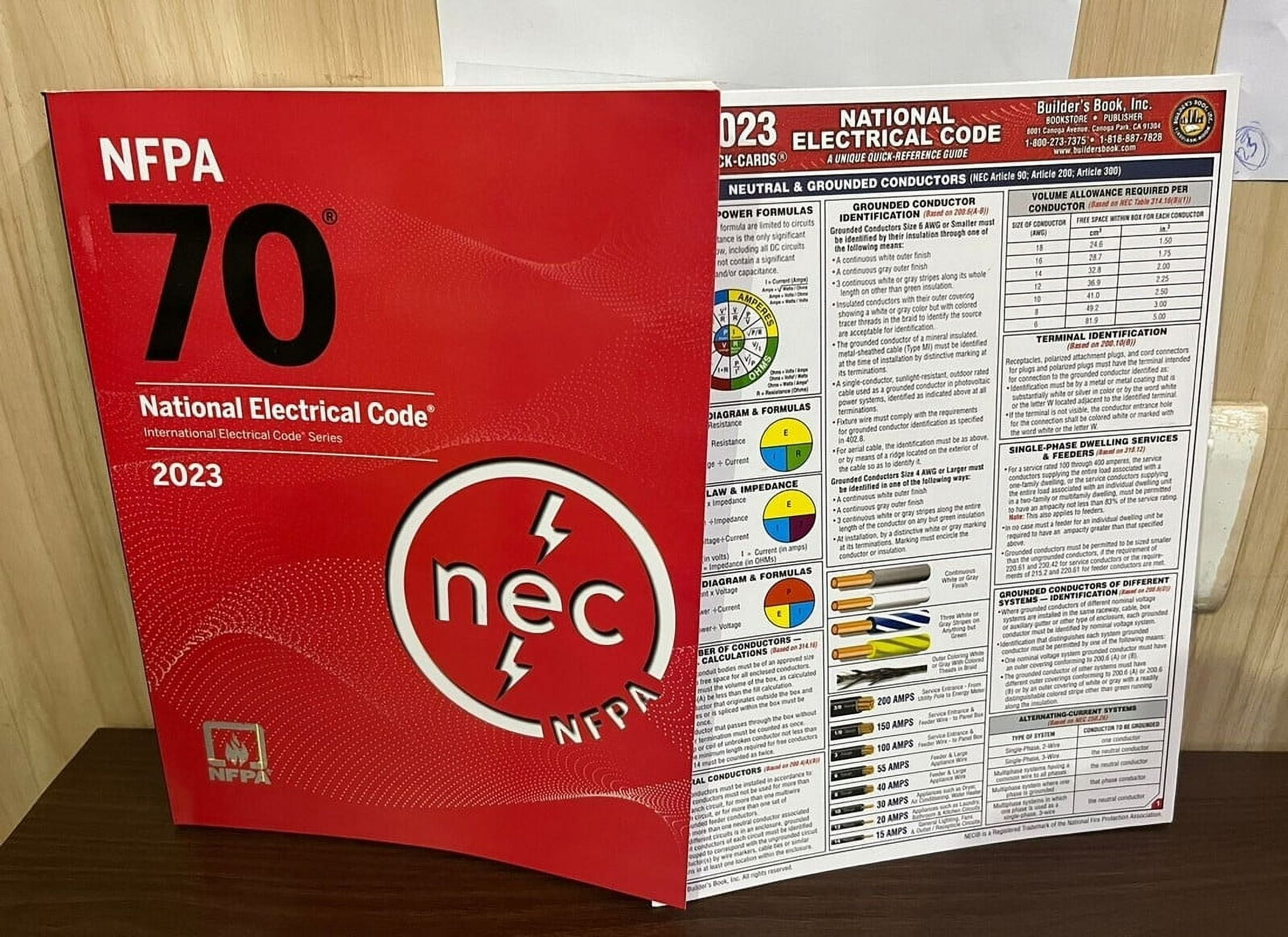 nec code book NFPA70 And 2023 National electric quick card paperback