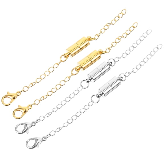 necklace extenders 4pcs Necklace Extender Magnetic Chain Extenders for Necklaces Copper Jewelry Extenders