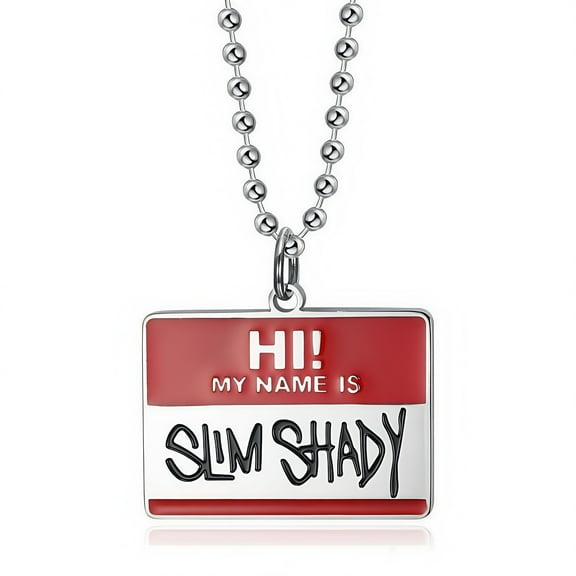 necklace for men Hip hop necklace versatile accessory titanium steel baked paint ruffian Amu pendant necklace ChainMusic Rap Punk Rock Club Disco length 23.62 inches