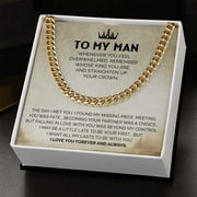 ALIGAMENT necklaces Stainless Steel Or Yellow Gold Cuban Link Chain To My Man Boyfriend Soulmate Gift Christmas Birthday Gifts Husband men