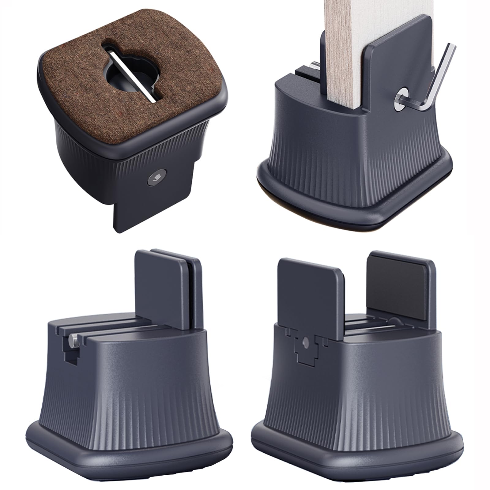 nediea Bed Risers with Adjustable Screw Clam.Bed Risers 2 Inch