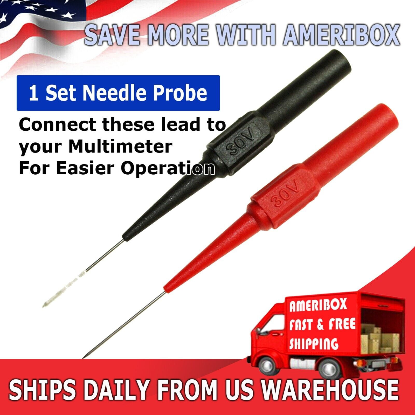 needle tipped tip multimeter probes test leads 4 FLUKE tester 600V 1A