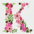 needlepoint canvas The Letter K Flowering, 10" x 10"