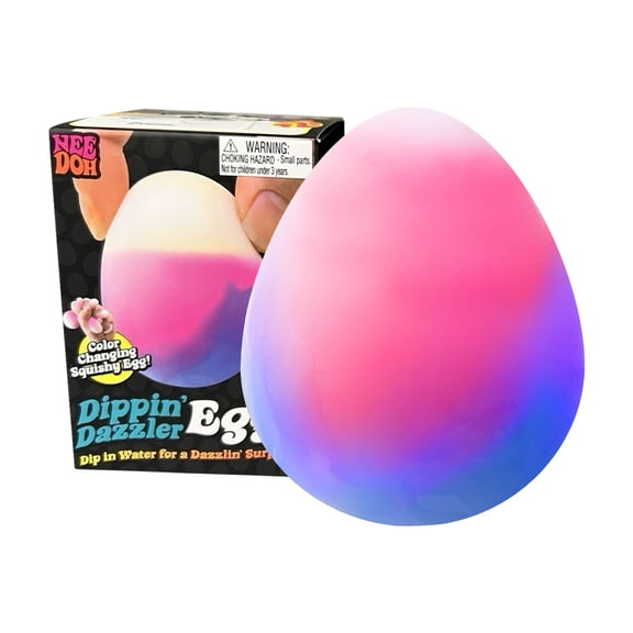 needo Easter Egg Stress Toys, Egg-Shaped Squeeze Sensory Toys, Soft Slow Rising Color Changing Eggs Shape Stress Toys