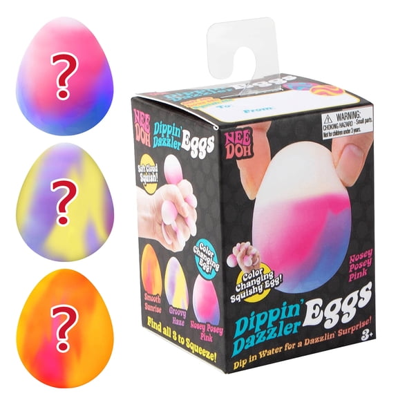 needo Egg Shaped Sensory Stress Toys, Slow Rising Color Changing Easter Egg Squishy Fidget Toys