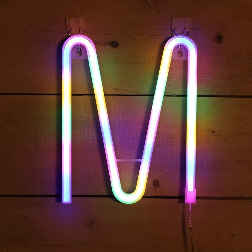 neon alphabet light,colorful LED Alphabet Light, Battery & USB Powered ...