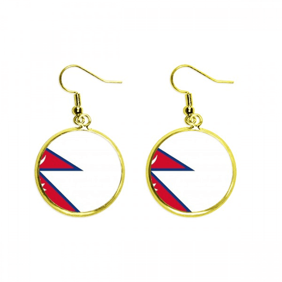 nepal national flag asia country earring dangle en drop earring jewelry woman