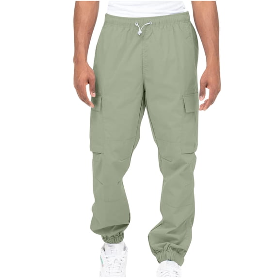 nerohusy 2024 Cargo Pants for Men Drawstring,Mens Chino Cargo Pants Casual Athletic Jogger Sports Outdoor Fitness Work Trousers with Multiple Pockets Big and Tall,XXL