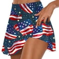 thumbnail image 1 of nerohusy 4th of July Skort Patriotic Skirts for Women American Flag Tennis Skirts with Shorts High Waisted Flowy Summer Skorts 2025 Multicolor,S, 1 of 5