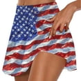 thumbnail image 1 of nerohusy 4th of July Skort Patriotic Skirts for Women American Flag Tennis Skirts with Shorts High Waisted Flowy Summer Skorts 2025 Multicolor,XXL, 1 of 5