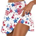 thumbnail image 1 of nerohusy American Flag Shorts Women 4Th of July 2025 Summer Patriotic Graphic Skirts Pleated Athletic Skort Built in Shorts Multicolor,XXL, 1 of 5