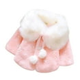 thumbnail image 1 of nerohusy Baby Girl Winter Warm Cape Toddler Coat Cloak Jacket Faux Fur Outerwear Clothes 12-36 Months Pink,24-30 Mouths, 1 of 9