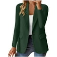 thumbnail image 1 of nerohusy Blazers for Women Casual Business Long Sleeve Single Button Open Front Lightweight Jacket Work Dressy 2025 Army Green,S, 1 of 6