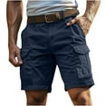 thumbnail image 1 of nerohusy Cargo Shorts for Men 5 Inch Relaxed Fit Button-Fly Quick Dry Stretch Lightweight Tactical Wear Hiking with Multi Pockets Navy,XXXXL, 1 of 7